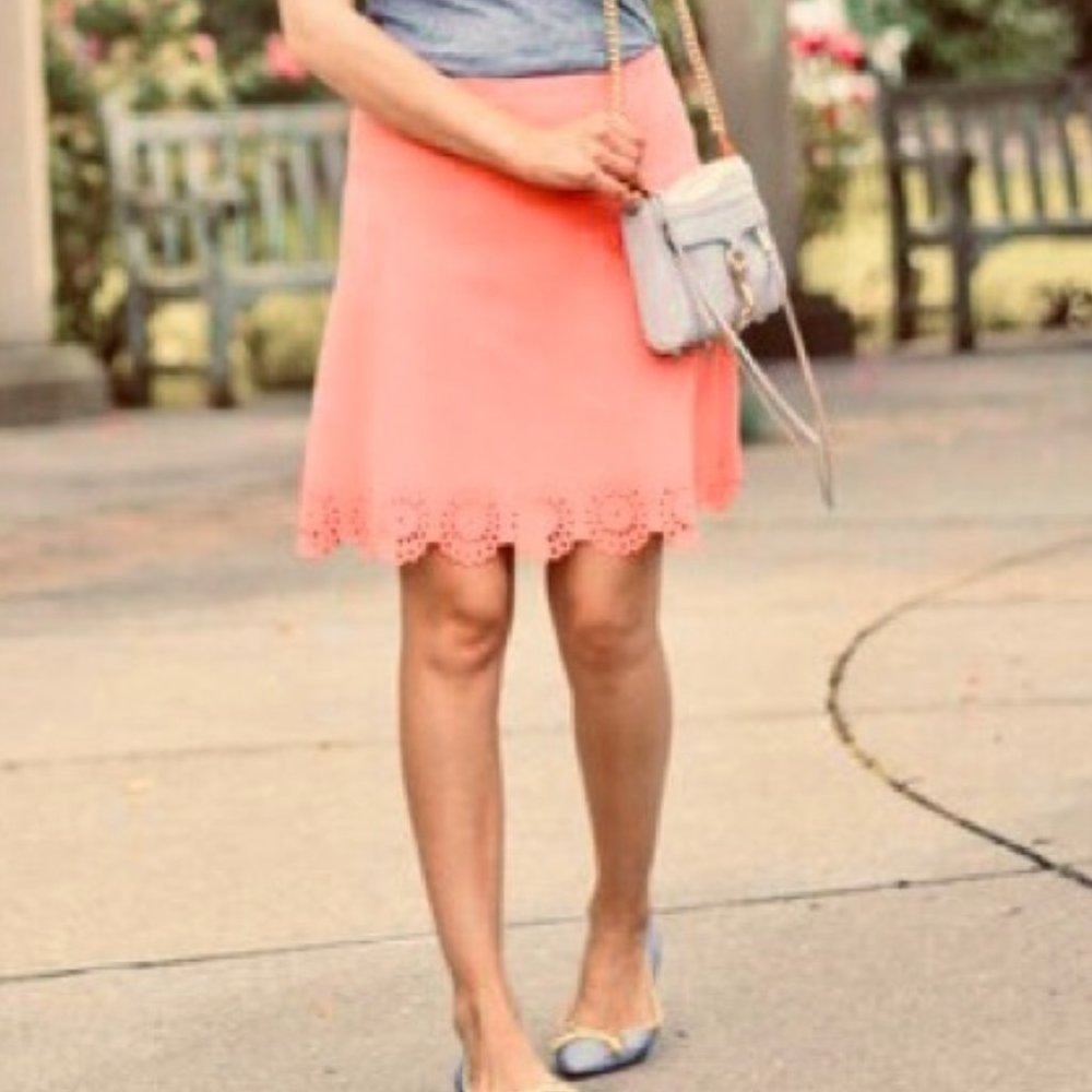 Loft Laser-cut A-line Skirt